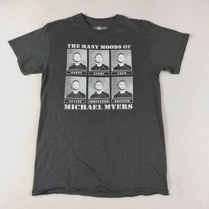 Halloween Michael Myers Shirt Mens Medium Black Many‎ Moods Graphic Tee Horror